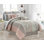  Ensemble d'édredon en microfibre hypoallergénique / pêche 7 pièces Celina