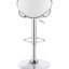 Tabourets de bar réglables, revêtus de blanc, de 2, style contemporain, pivotant en douceur, dossier solide, base en métal fiable, pour le coin salon de la salle à manger, 35 pouces de hauteur, 18,19 de largeur, 20 tabourets profonds (