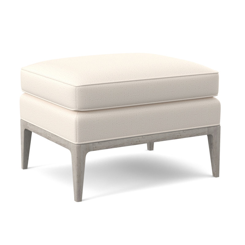 Repose-pieds rectangulaire 28 po Claxton, Ivoire de Venise, Bisque