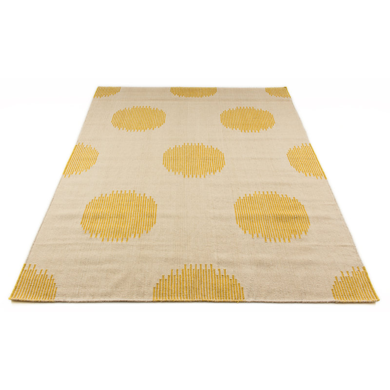 Trainor Polka Dots Hand Woven Area Rug, Rectangle 200 x 290cm