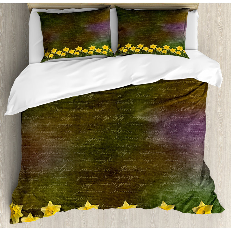 Cottage Americana Polyester Floral Duvet Cover
