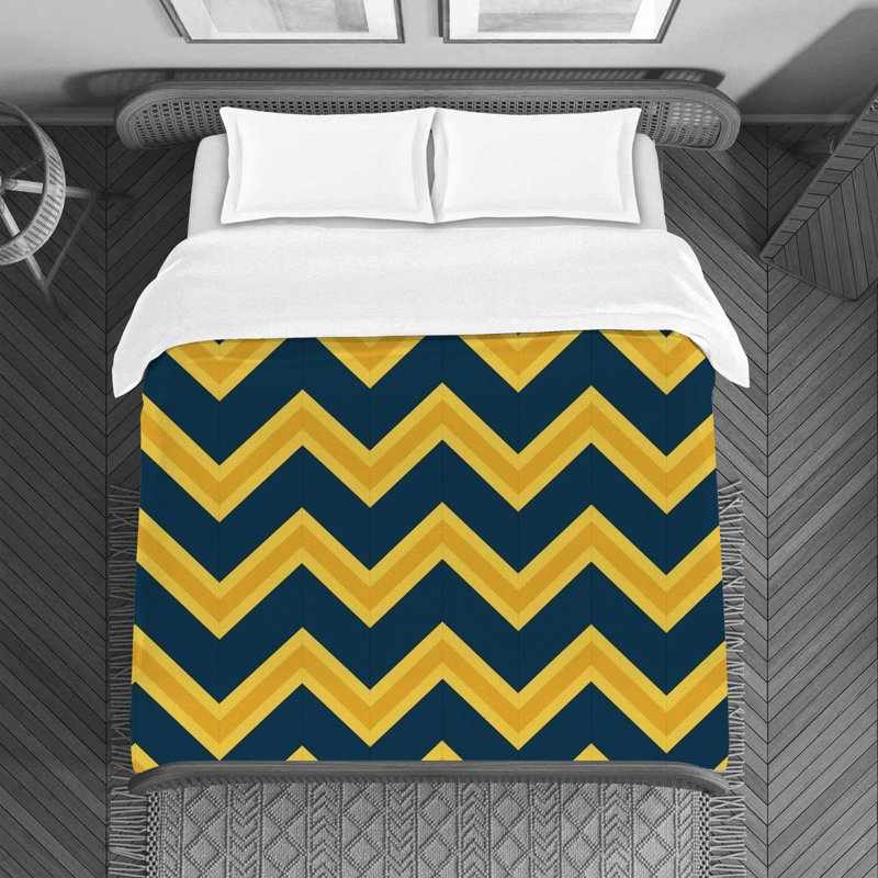 Polyester Chevron / Zig Zag Duvet Cover, King Duvet Cover