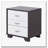 White and Black 3-drawer Rectangular Accent Table