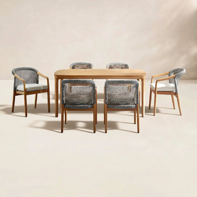 71" Teak Patio Dining Set