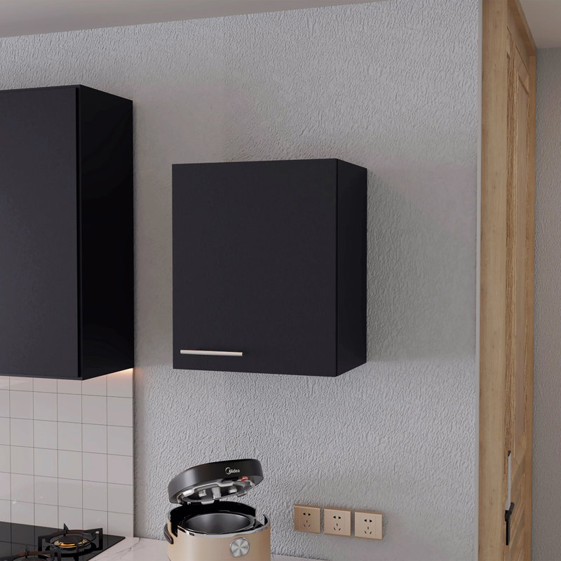 Armoire murale avec 1 porte, Noir