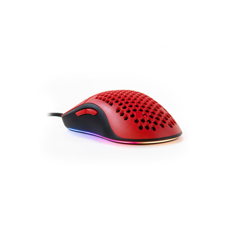Souris de jeu Favo Rgb, Noir / Rouge