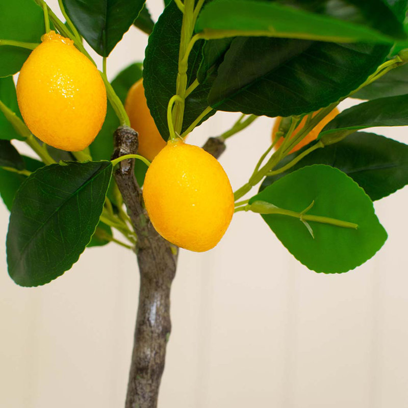 130cm Faux Lemon Tree in Ceramic Pot