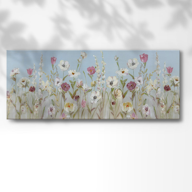Fleurs printanières, H 8 po x l 20 po x P 1,5 po