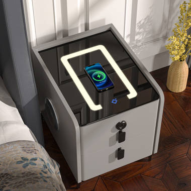 Smart Nightstand With Biometric Locking Drawers