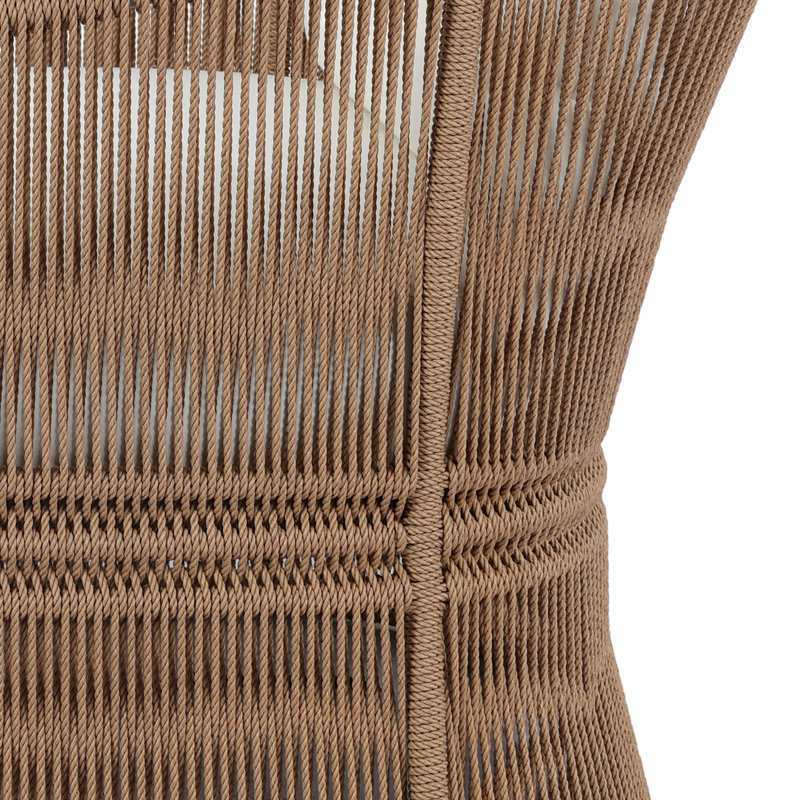 Mondira Outdoor Chair-Faux Black Hyacinth, Textured Natural