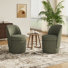 Fauteuil d'appoint pivotant rembourré avec rangement, sans assemblage requis