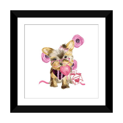 «Valentine Puppy VI» par Melissa Wang - reproduction d'art sur toile tendue