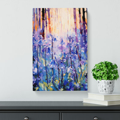 Bluebell Flower Impressionism No.2 - Wrapped Canvas
