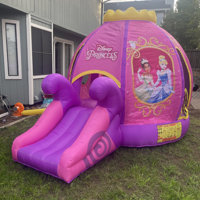 Magic Jump Disney Princess Carriage Inflatable Outdoor Bounce House with  Slide and Ball Pit & Reviews