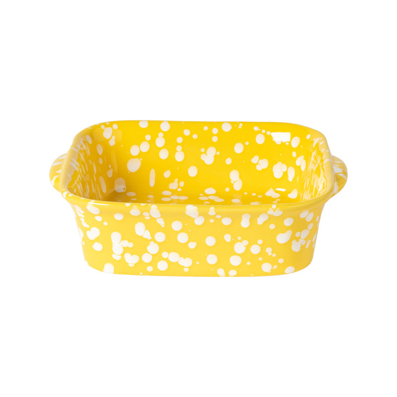 Rafaela Square Baker, Chamomile/White, 10.5" x 9.38"