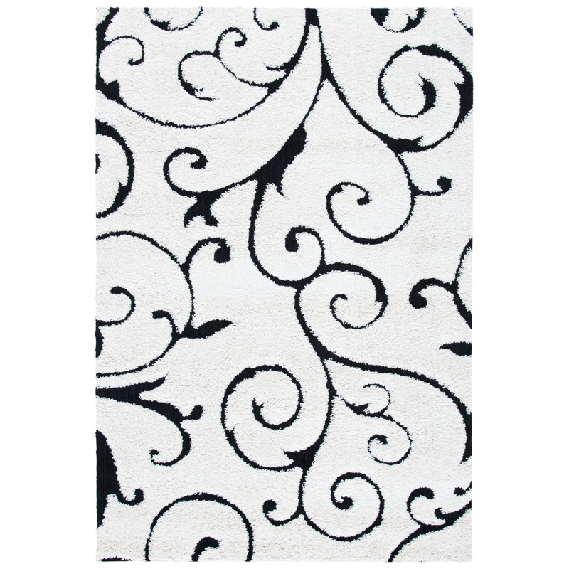 Tapis floral à poils longs Chanhassen, Rectangle 6' x 8'