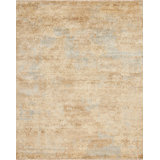 Tuscany Hand Knotted Wool Area Rug in Beige/Gray