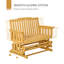 Banc oscillant pour 2 personnes Outsunny