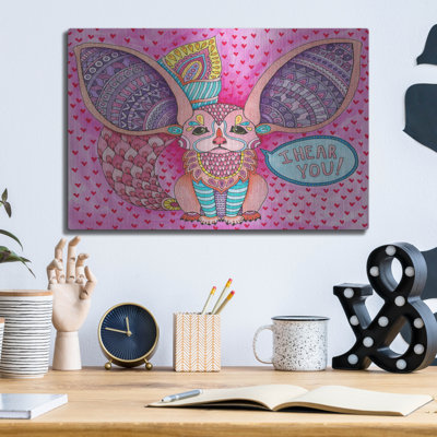 Ebern Designs «Irresistible Animals 16» par Hello Angel, art mural en métal