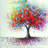 Colourful Tree - No Frame Painting on Canvas