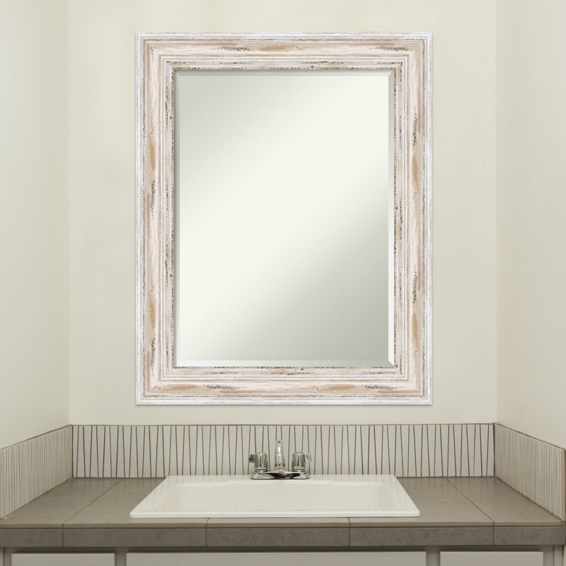 Tico Flat Mirror, White, 29.13" H x 23.13" W