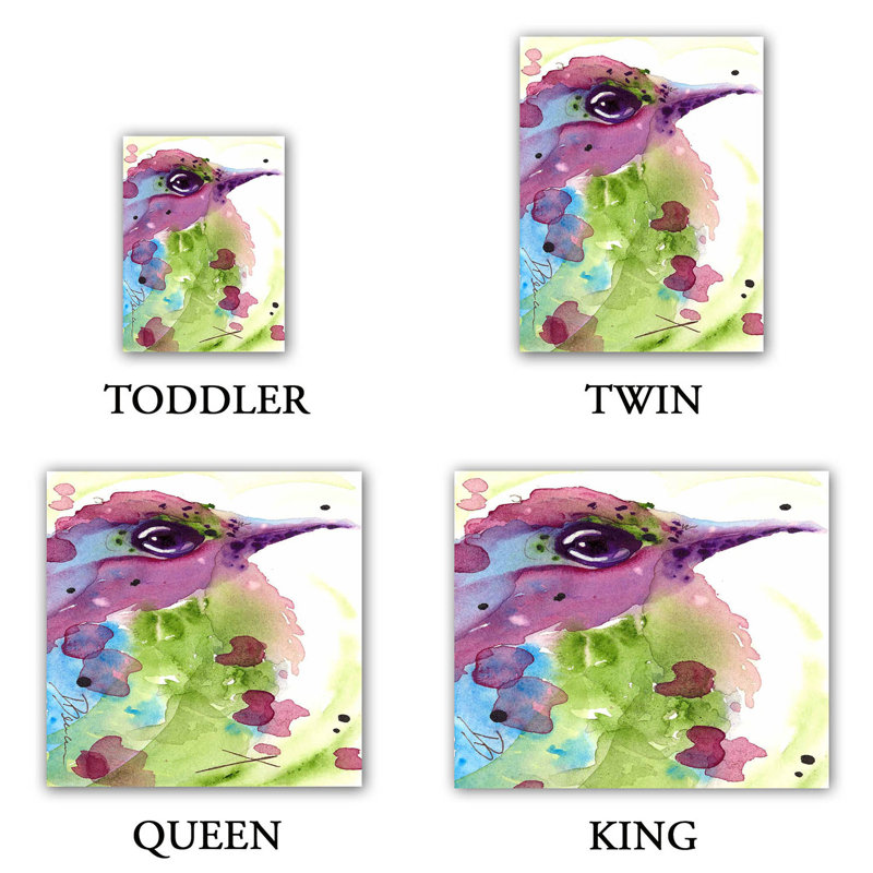 Ensemble de housse de couette Spring Dreaming Bird, 1 housse + 2 taies très grand lit