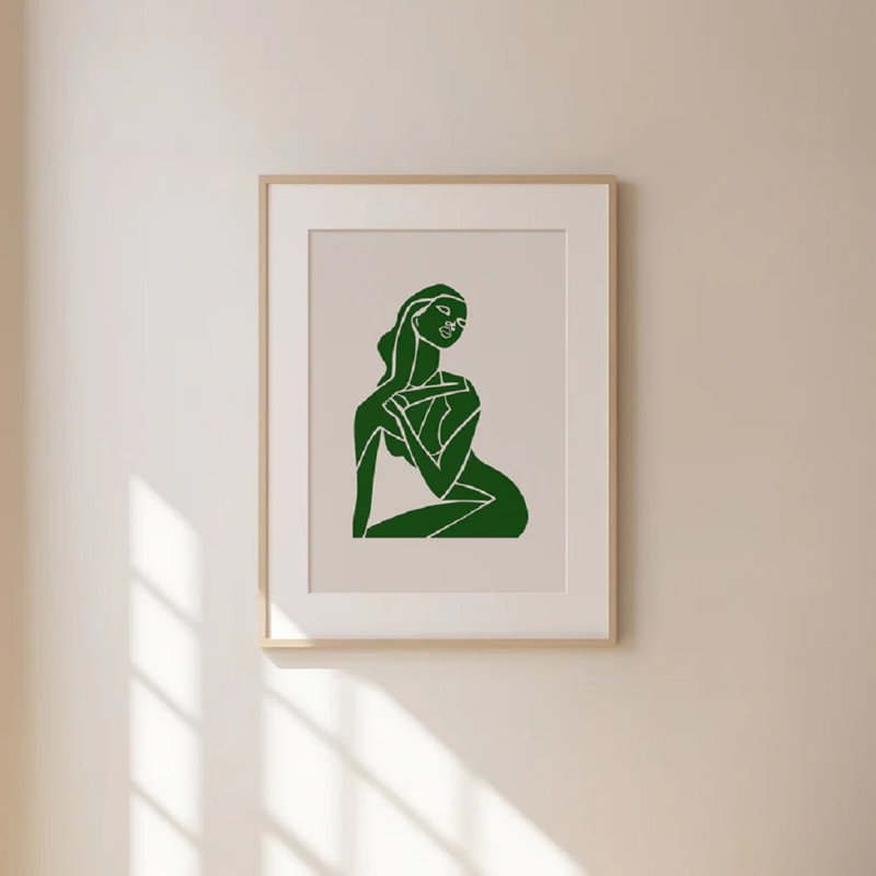 Abstract Greenfigure Print 1, 60cm H x 42cm W