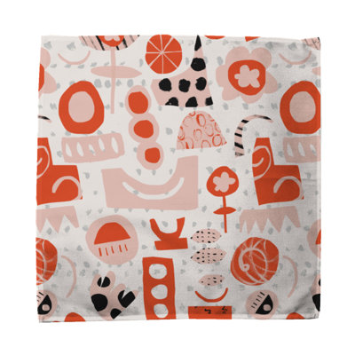 Cadie 100% Cotton Geometric Square Napkin