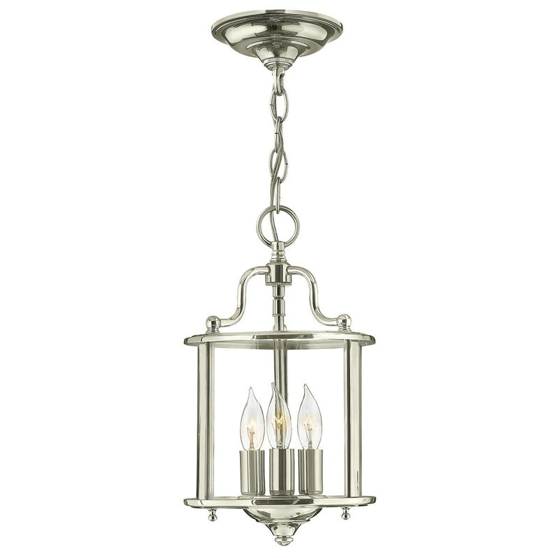 Streeter 3 - Light Polished Nickel Drum Pendant