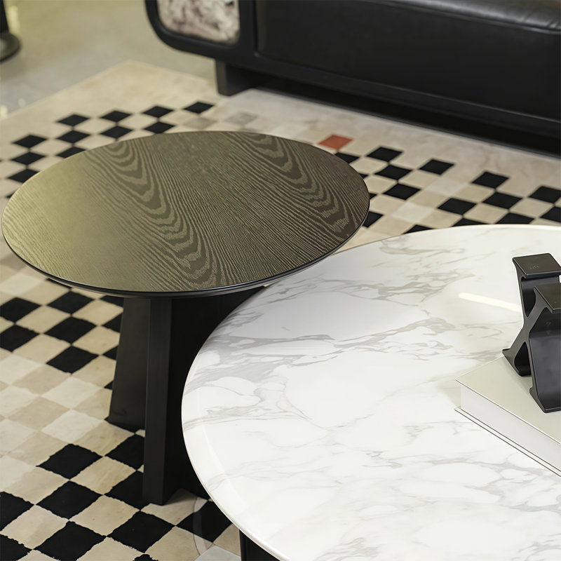 Table basse italienne ronde en marbre