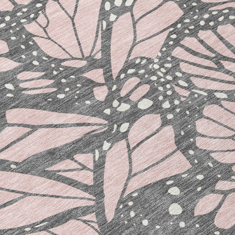 Tapis intérieur / extérieur lavable à la machine Chantille ACN2846, Rose, 10 pi x 14 pi