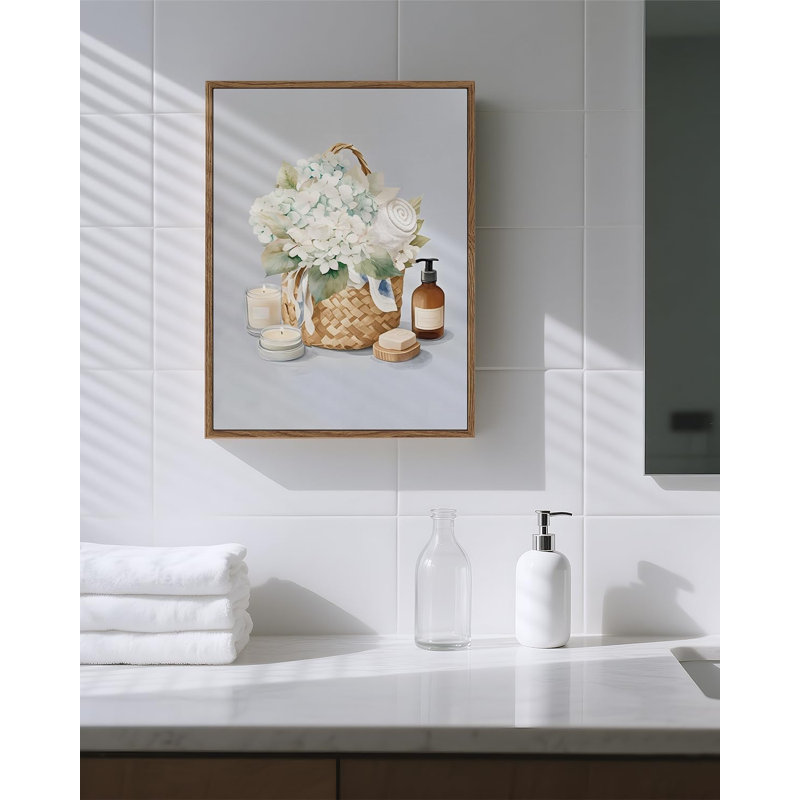 Vintage Hydrangea Floral Framed Wall Art