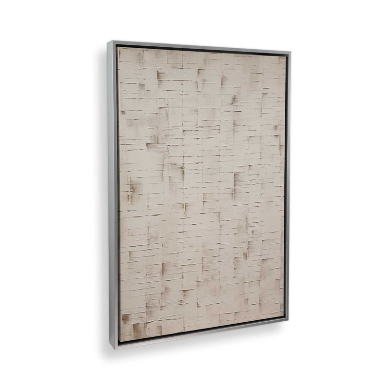 Impression sur toile texturée «Tranquility I», H 12,75 po x l 8,75 po x P 1,75 po, Cadre flottant en chrome poli