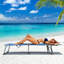 Chaise longue pliante avec trou pour la plage