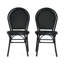 Idle Hour Outdoor Black Bistro Chair Metal Frame Woven Wicker