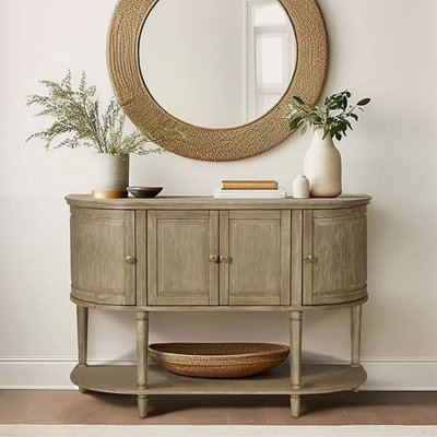 Armoire décorative avec tablette inférieure