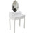 Princess Wooden Vanity Desk Set With Light Modes, Mirror & Cushioned Stool, 4 Drawer Makeup Dressing Table With Ample Storage For Girls' Bedroom-1092172332