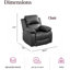 Fauteuil inclinable manuel standard en similicuir de 38,5 po Azuredee-1075171785