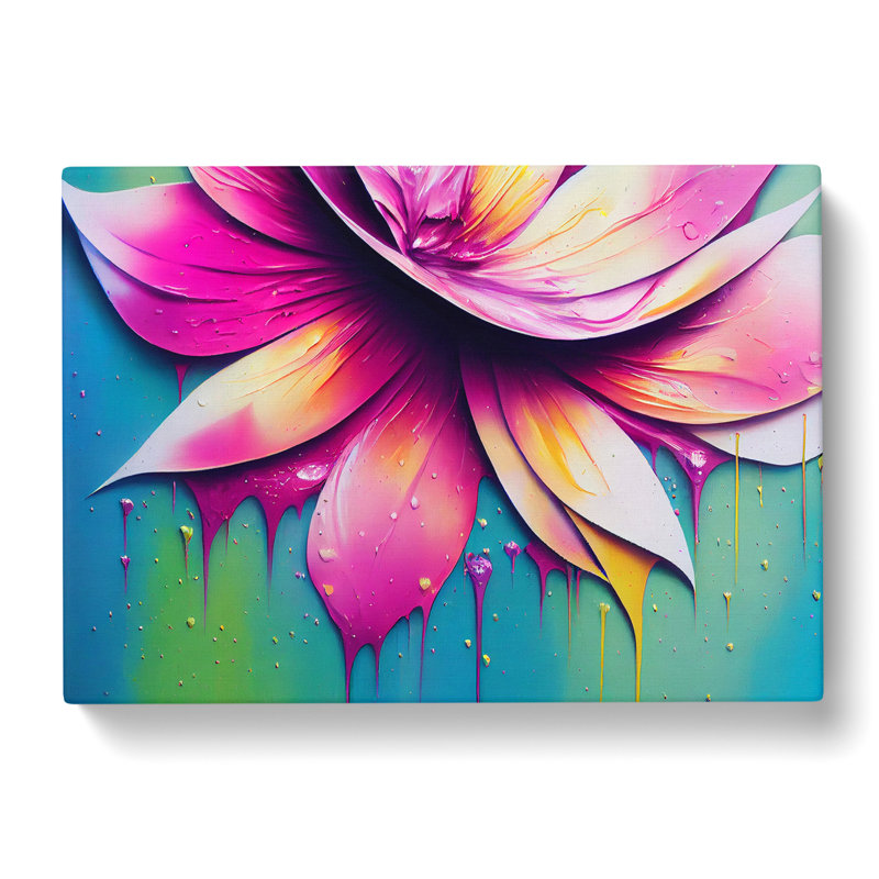 Colourful Floral Art Vol.5 Abstract - Wrapped Canvas, 50cm H x 76cm W x 3cm D