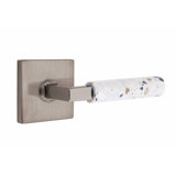 Select - Terrazzo Round Passage (Hall & Closet) Door Lever with Square Rosette