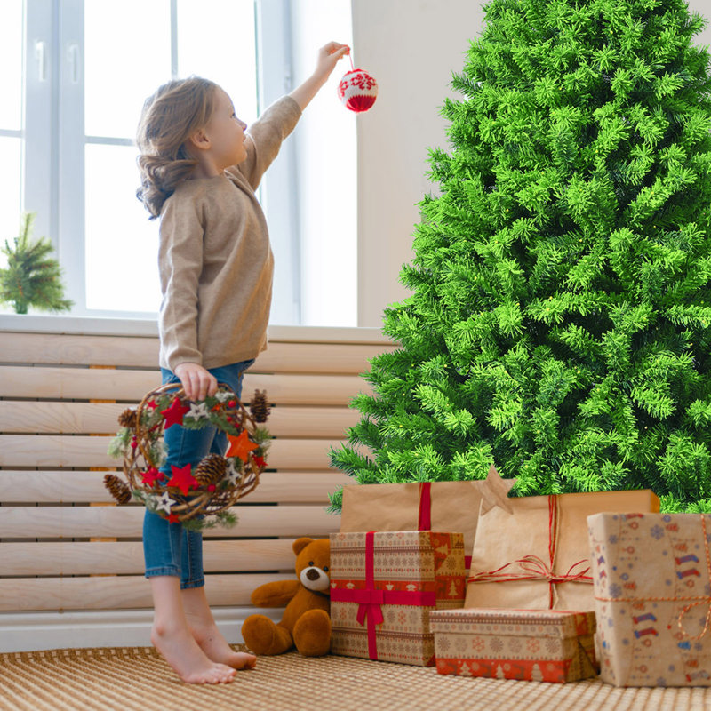 Arbre de Noël vert floqué / givré, H 6,5 pi