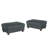 Modern Upholstered Faux Fur Square Ottoman(Set Of 2)-703592288