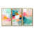 Toile avec cadre flottant or