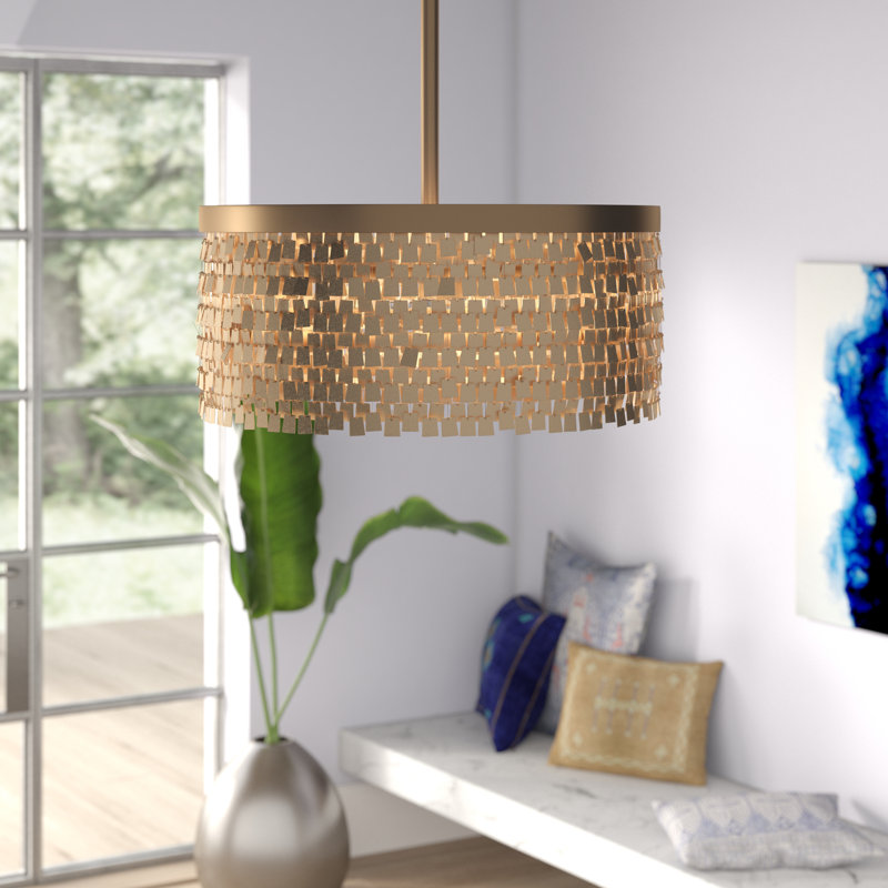 Lustre cylindrique unique à 3 lumières Wiley