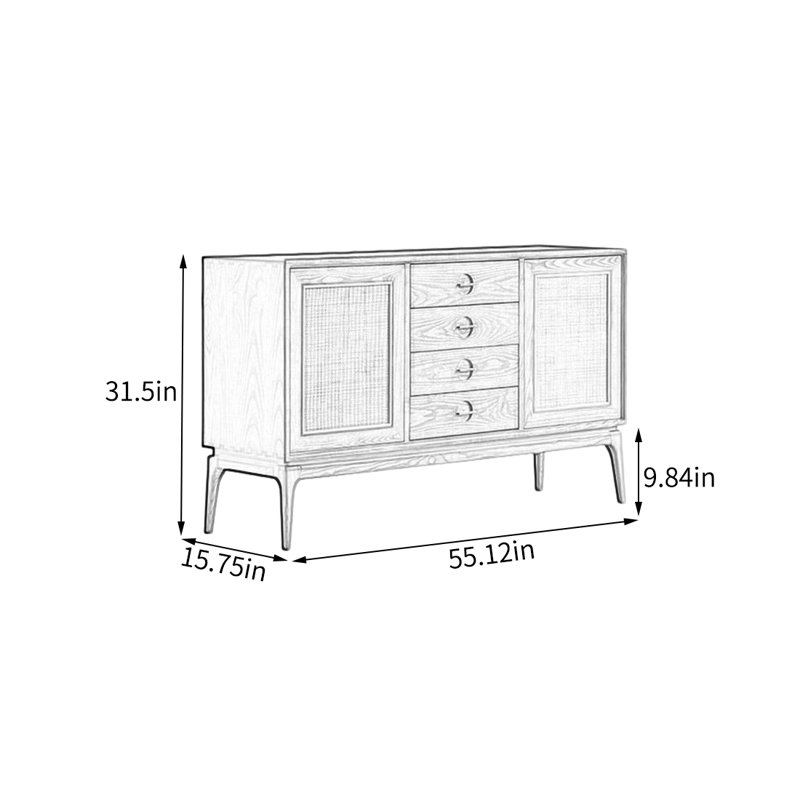 Buffet 55,12, Brun orangé