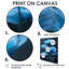 Bleu, noir, nature, Nuance, coquelicots I - coquelicots, art mural, salon-609477098-609477110