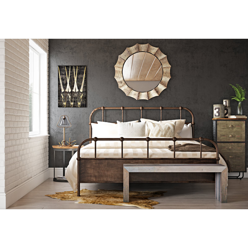 Wood Bench, Brown, 18" H x 71" W x 15" D
