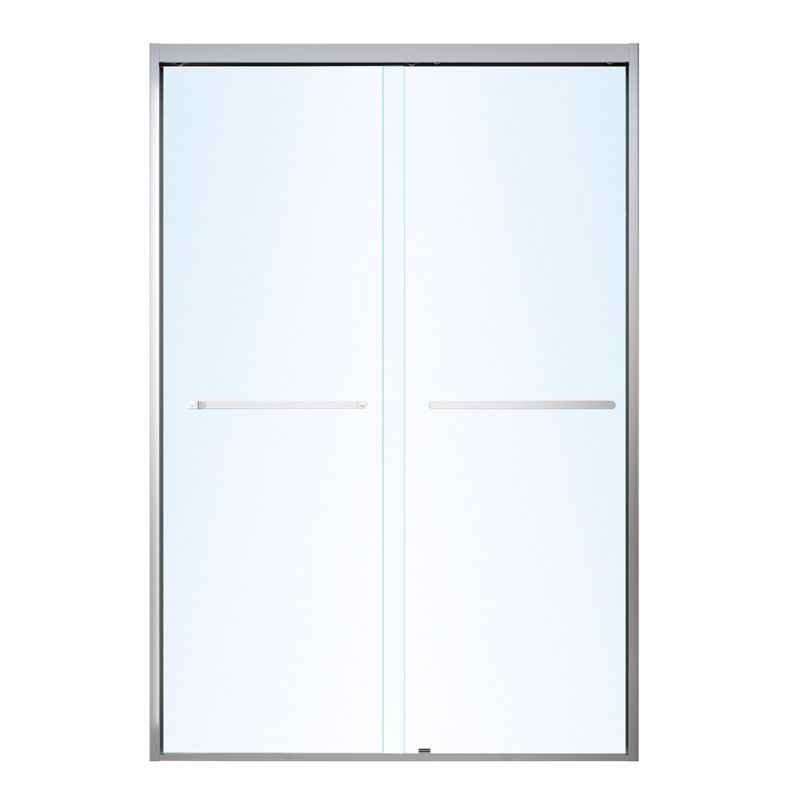 44-48*72 INCH Frame Double Sliding Soft-Close Shower Doors, Bathroom Sliding Shower Door,  (6Mm) Thick SGCC Tempered Glass Door For Bathroom Door ,Brushed Nickel