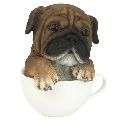 Puppuccino Pug Puppy Figurine