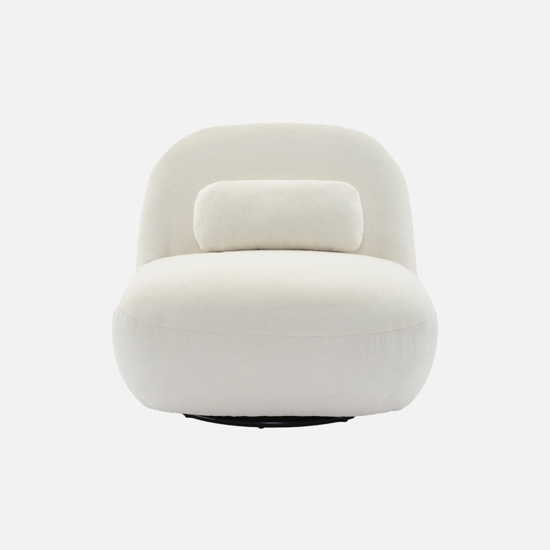 Cinelli Upholstered Barrel Chair, Cream